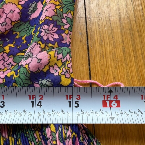 Boden Women's 6L Tall Floral Long-Sleeve Tiered Plisse Skirt Mini Dress - Picture 12 of 16